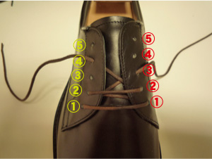 靴紐の通し方パラレル３