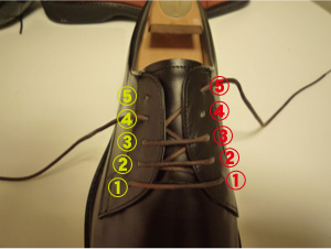 靴紐の通し方パラレル４