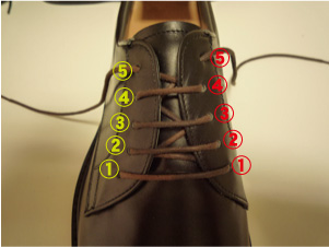 靴紐の通し方パラレル６